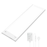 18’’ 9W Dimmable LED Under Cabinet Panel Light Linkable Cupboard Flat Lamp Hardwired with Power Plug In Kitchen 5X Lighting Colors Adjustable (3000K~5000K) 720Lm High CRI 90+