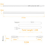 Connectible Hardwired 9W Kitchen LED Lighting Bars Under Cabinet Hard Strip Lamps 4000K Neutral White Lamp Length 573MM with European Power Plug Pack of 2 Lamps