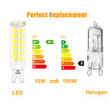 3 Pack 10W G9 GU9 LED Corn Light Bulbs cETL Listed Replace 100W T4 Halogen Cool White 6000K 900Lm AC120V Flicker Free for LED Chandelier Pendant Wall Ceiling Fan Light Non Dimmable