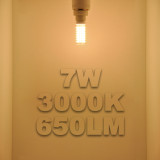 Dimmable 7W G9 LED Capsule Light Bulbs 650Lm 60W T4 G9 Bi Pin Halogen Lamp Bulb Equivalent Warm White 3000K 0~100% Brightness Range 360° Beam Angle 230V 6 Pack