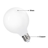 G95 Large Globe Edison E27 LED Energy Saving Light Bulbs 8W Omnidirectional Warm White Lighting 3000K with Glass Lamp Shade Replace 80W Incandescent Lamps 3 Pack