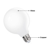 G95 LED Large Globe Light Bulbs Edison Screw E27 Energy Saving Lamps 8W 1100Lm Cool White Omnidirectional Lighting 5000K with Glass Lamp Shade Replace 80W Incandescent Lamps 3 Pack