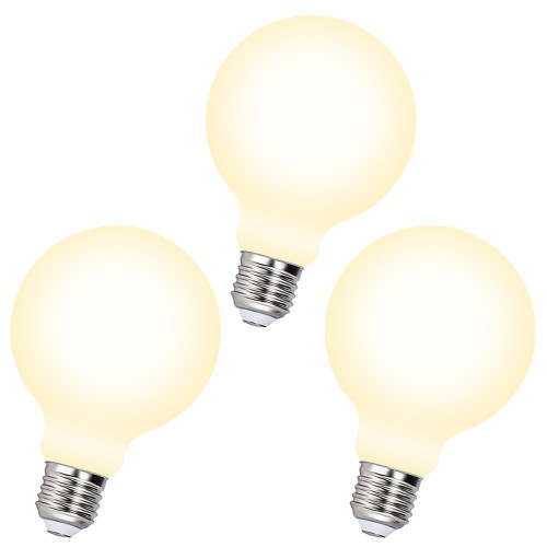 Dimmable 8W LED G95 Large Globe E27 Edison Screw Round Light Bulbs Energy Saving Bulb Lamps 950Lm Omnidirectional Warm White Lighting 3000K for Pendant Light Wall Lamp 3 Pack