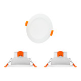 8W LED Small Recessed Downlights Recessed Ceiling Lights Warm Cool White Lighting Selectable before Installation Cut Φ75-90MM IP44 Dampproof for Kitchen Bathroom Not Dimmable 3 Pack
