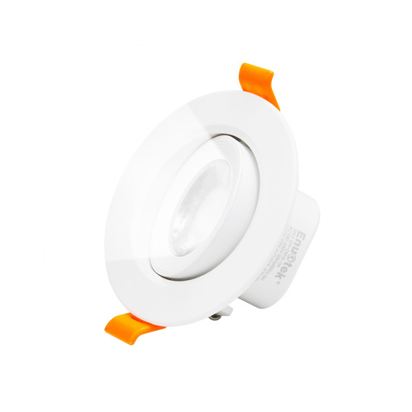 Directional 6W Small LED Recessed Downlight Vaulted Ceiling LED Down Lights Cool White Lighting 5000K 500Lm Ceiling Cut Hole Diameter 70-80MM AC100~240V 3 Pack