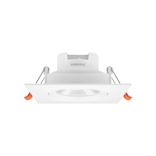 Angled Square Dimmable LED Recessed Downlights Ceiling Lights 10W 900Lm Retrofit Halogen Spotlight for Sloped Ceiling Warm Neutral Cool White Cutout Hole Diameter 90-100MM 3 Pack