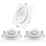 Dimmable 12W Directional LED Square Recessed Spot Ceiling Lamps Down Lights Spotlights CCT Warm Neutral Cool White Adjustable Ceiling Cutout Hole Diameter 120-130MM 3 Pack
