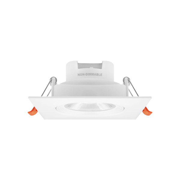 Angled 10W White Square LED Recessed Spot Downlights Ceiling Spotlights for Sloped Ceiling Warm Neutral Cool White Adjustable Not Dimmable Coutout Diameter 90-100MM 230V 3 Pack