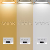 12W Ultra Slim LED Panel Downlights Ceiling Recessed Lights 1200Lm IP54 Waterproof Kitchen Bathroom Lamp Warm Neutral Cool White CCT Adjustable Cutout 120MM Not Dimmable 3 Pack