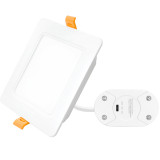 9W 900Lm LED Recessed Square Panel Downlights Kitchen Bathroom Ceiling Lamps for Square Mounting Hole Size 90-110MM Warm Neutral Cool White CCT Adjustable Not Dimmable 3 Lamps