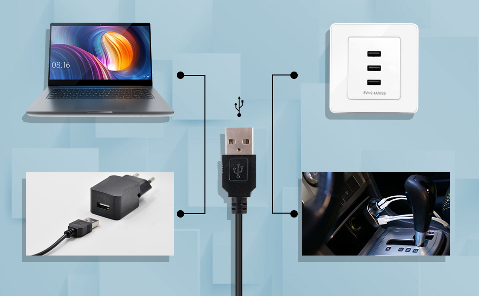 Lampe d'inspection LED 3W / 165LM flexible rechargeable USB