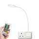 Remote Control Plug In Flexible LED Bedside Wall Reading Lamp Dimmable Power Socket Night Light 4W Neutral White Lighting 4000K with Power Plug 1 Lamp and 1 Remote Controller