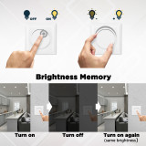LED Rotary Dimmer Trailing Edge Two Way Compatible Dimmable Light Switch for LED Halogen Incandescent Light Bulb Downlight 5-150W LED 5-300W Halogen Incandescent
