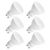 Dimmable GU10 LED Light Bulbs, Warm White 3000K, 7W 650Lm, 100%-50%-15% Step Dimmable by ON/ OFF Switch not by Dimmer, 120° Wide Lighting Angle, Replace 60W Halogen Lamp 6 Pack