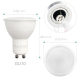 Dimmable GU10 LED Light Bulbs, Warm White 3000K, 7W 650Lm, 100%-50%-15% Step Dimmable by ON/ OFF Switch not by Dimmer, 120° Wide Lighting Angle, Replace 60W Halogen Lamp 6 Pack