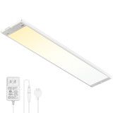 LED Kitchen Under Cabinet Light, 24 Inch, Plug in Linkable Under Counter Light Fixture, 12W 960Lm Stepless Dimmable Lamp, 5 Color Temperatures 3000K- 5000K Adjustable, ETL Listed