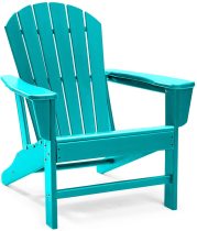 FODINGHILL Adirondack Chair,All-Weather Patio Chairs Lawn Chair Outdoor Adirondack Chairs for Deck,Garden,Backyard,Fire Pit,Porch Seating,Aqua