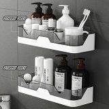 Fehokinch 2-Pack Shower Caddy, Separable Shower Organizer with Hooks, No Drilling Double Layer Shower Shelf, Used for Bathroom and Kitchen
