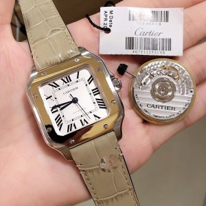 高品質カルティエ サントス コピーシリーズ レディース 自動巻き