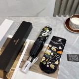 人気急上昇 2024 シャネル 新作 雨晴兼用折りたたみ傘 自動開閉 偽物