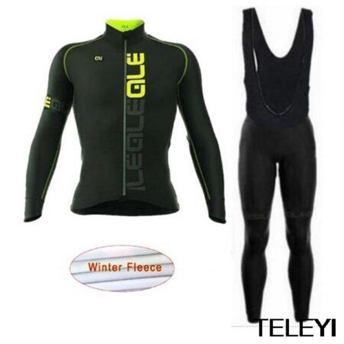 Maillot Ciclismo 2017 Winter Thermal Fleece Ale Cycling Jersey Set