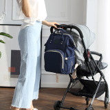Large Capacity Diaper Bag for Baby Care Multi-Function Waterproof Travel Nappy Bags Backpack Fashion Mummy Nursing Bag w/Insulated Pockets 6 Colors