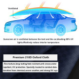 Semi-automatic Car Tent Movable Carport Folded Portable Automobile Protection Car Umbrella Sunproof Sun Shade Canopy Cover Universal(157.48''X86.62'')