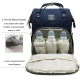 Large Capacity Diaper Bag for Baby Care Multi-Function Waterproof Travel Nappy Bags Backpack Fashion Mummy Nursing Bag w/Insulated Pockets 6 Colors