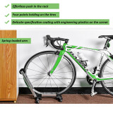 Sports Foldable Alloy Bicycle Storage Stand Bike Floor Parking Rack Wheel Holder Fit 20 -29  Bikes Indoor Home Garage Using