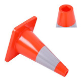 12PCS 18  Traffic Cones PVC Safety Road Parking Cones Weighted Hazard Cones Construction cones for traffic Fluorescent Orange w/4  Reflective Strips Collar