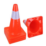 24PCS 18  Traffic Cones PVC Safety Road Parking Cones Weighted Hazard Cones Construction cones for traffic Fluorescent Orange w/4  Reflective Strips Collar
