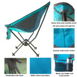 Portable Camping Chair Compact Ultralight Folding Beach Hiking Backpacking Chairs Ultra-Compact Moon Leisure Chair Heavy Duty 330lbs for Hiker Camp Fishing w/Cup Holder Carrying Bag