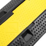 3 Pack Extreme Rubber Cable Protectors 2 Channel Cable Protector Ramp 11000lbs Capacity Rubber Speed Bump Rubber Traffic Speed Bumps Channel Cable Protector