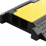 3 Pack Extreme Rubber Cable Protectors 2 Channel Cable Protector Ramp 11000lbs Capacity Rubber Speed Bump Rubber Traffic Speed Bumps Channel Cable Protector