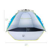 Easy Up Beach Tent,Family Beach Sun shelter,Deluxe Wide View of the 3 Windows