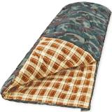 3 Season Flannel Lined Sleeping Bag for Hiking Camping Camo 79  x 32