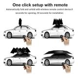 Reliancer Car Tent with Remote Automatic Hot Summer Car Umbrella Cover Portable Movable Carport Folded Automobile Protection Sun Shade Anti-UV Canopy Sun-proof Shelters SUV(Automatic Silver)