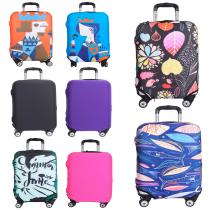 Travel Luggage Cover Spandex Suitcase Protector Fits 18-32 Inch Luggage Washable Elastic Suitcase Bag Cover Stretchy Dustproof Travel Baggage Protector Cover 3D Colorful Pattern
