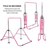 Expandable Gymnastics Bars Junior Training Bar Adjustable Height Gymnastic Horizontal Bars Children Folding Training Monkey Bars Child Gym Climbing Tower Kip Balance Bar for Kids Gymnasts