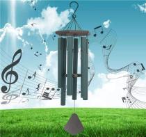 Reliancer Memorial Wind Chime Outdoor Large Deep Tone 31'' Amazing Grace Wind-Chime with 6 Aluminum Tubes Elegant Melodic Sympathy Chimes Windbell Home&Garden Decor Patio Balcony Gift(Green)
