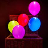 30 Pack LED Balloons 10 Colors Light Up Balloons Flashing Party Night Lights Lasts 12-24 Hours for Glow in the Dark Parties Birthday Wedding Decorations Halloween Christmas Festival Club Bar Concert