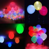 30 Pack LED Balloons 10 Colors Light Up Balloons Flashing Party Night Lights Lasts 12-24 Hours for Glow in the Dark Parties Birthday Wedding Decorations Halloween Christmas Festival Club Bar Concert