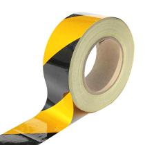Reliancer Waterproof Reflective Safety Tape Roll 2  X150' Yellow Black Striped Floor Marking Tape Hazard Caution Warning Tape Auto Truck Self-adhesive Safety Sticker Strips for Wall Factory Trailer