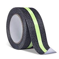 Reliancer Anti Slip Safety Grip Tape 2inx30ft Green Glowing In The Dark Non Skid Stage Safety Tape w/Luminous Fluorescent High Traction Grit Stairs Tape Hazard Caution Warning Tape for Steps(2 ×30')