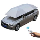 Reliancer Car Tent with Remote Automatic Hot Summer Car Umbrella Cover Portable Movable Carport Folded Automobile Protection Sun Shade Anti-UV Canopy Sun-proof Shelters SUV(Automatic Silver)