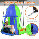Hanging Tree Swing Tent Waterproof Kids Backyard Hammock Chair Max Capacity 600lbs Detachable Play Tent Swing Play House Castle Nest Pod Indoor Outdoor Bedroom Ceiling Hanging Tent Camping Tree House