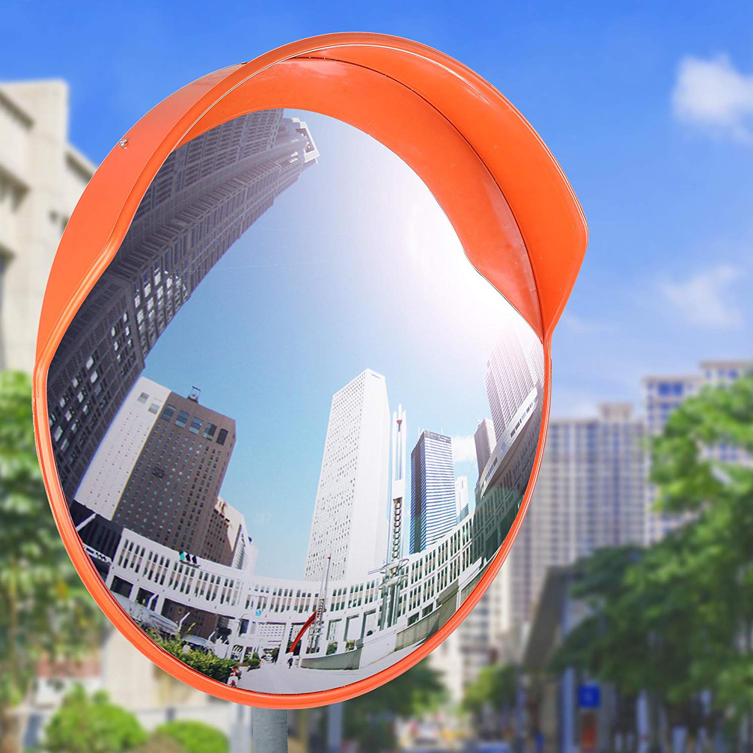 Reliancer 30 Security Mirror Pc Convex Traffic Mirror Wide Angle Curved Safety Mirror Circular 