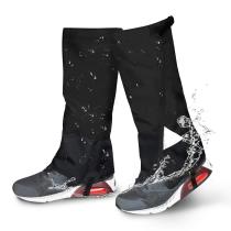 Leg Gaiters Waterproof Snow Boot Gaiters 900D Anti-Tear Adjustable Shoes Gaiters High Leg Cover for Men Women Outdoor Hiking Walking Hunting Skiing Snowshoeing Camping Climbing (Black)