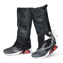 Leg Gaiters Waterproof Snow Boot Gaiters 900D Anti-Tear Adjustable Shoes Gaiters High Leg Cover for Men Women Outdoor Hiking Walking Hunting Skiing Snowshoeing Camping Climbing (Black Jacquard)