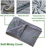 Weighted Blanket Premium 100% Natural Cotton & Glass Beads Heavy Blanket Fits Queen\King Bed